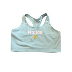 Nike Sports Bra Size 3XL blue Dri Fit athletic racer back